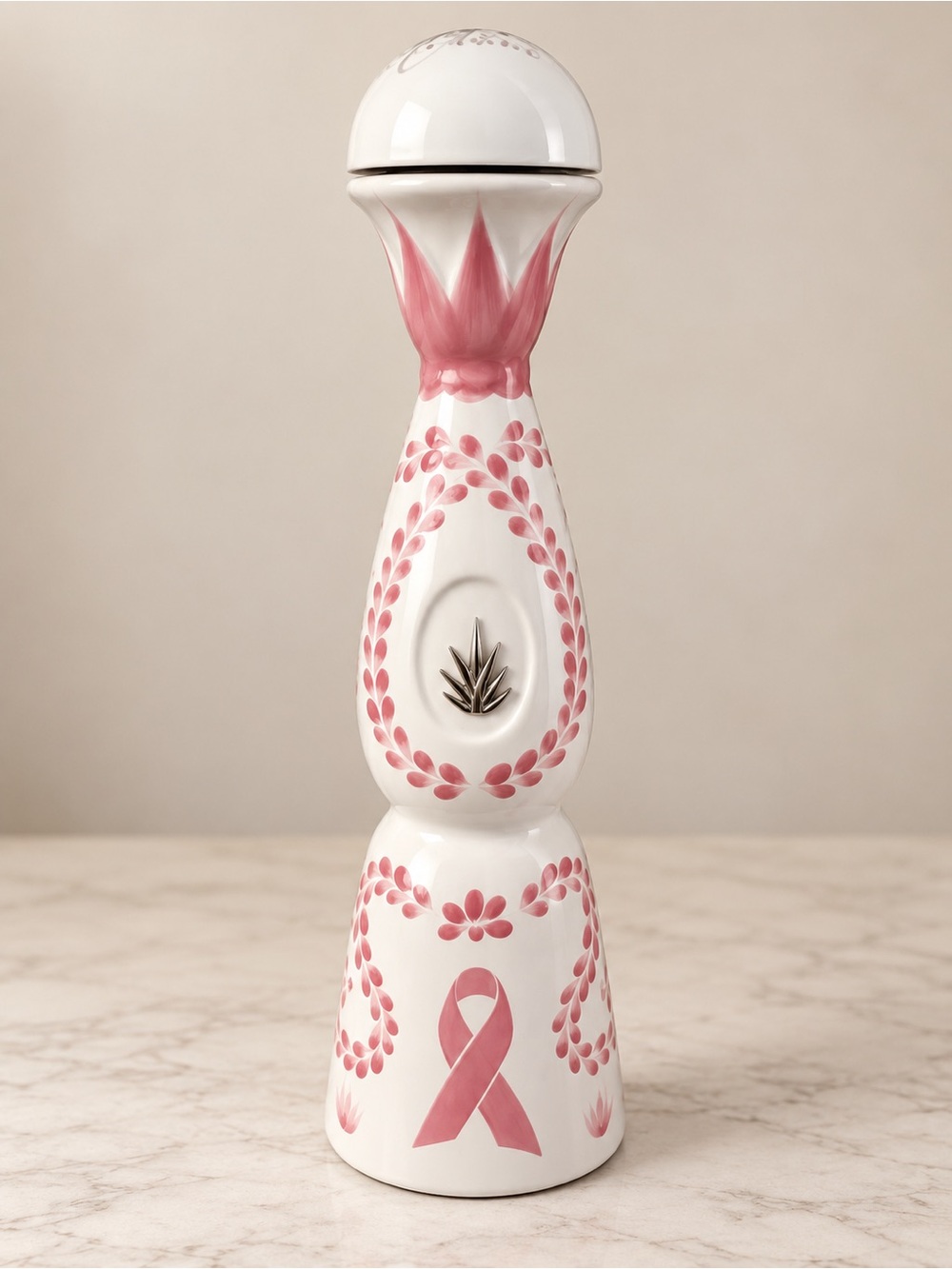 Clase Azul Pink Breast Cancer Awareness Ceramic Bottle Decanter (EMPTY) Rare